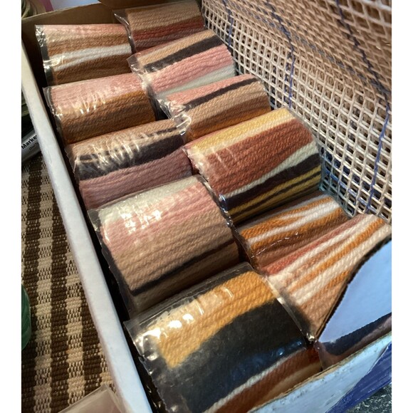 Caron Wonderart Latch Hook Kit 24"X34" Lab Puppies #426166 Vintage New In Box - Picture 10 of 14